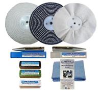 Bench Grinder Metal Polishing Kit Steel & Stainless Steel 9pc 8" x 1" Pro-Max