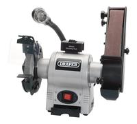 Bench Grinder with Sanding Belt and Worklight, 150mm, 370W