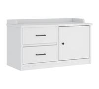 vidaXL Hallway Bench SANDNES White 87x40x50 cm Solid Wood Pine