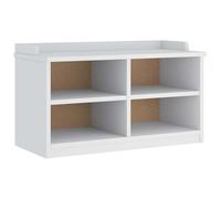 vidaXL Hallway Bench SANDNES White 87x40x50 cm Solid Wood Pine
