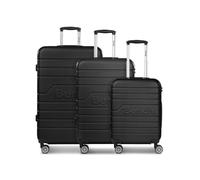 Bench Hard Luggage Suitcase Set 3 Pieces | Travel Trolleys Made of High-Quality Robust ABS Material | for Men and Women | 4 Double Wheels & TSA Lock | Seattle Series, black, Koffer Set (3-teilig