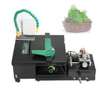 Bench Lathe Polishing Machine, 1950W High Power, 800-12000 RPM Adjustable Speed for Jewelry, Rock Cutting & Polishing with Flexible Shaft