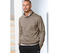 Bench Logo Print Sports Sweatshirt Taupe