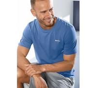 Bench Logo Print T-Shirt Blue