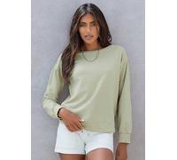 Bench. Loungewear Boat Neck Basic Sweatshirt Pistachio