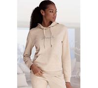 Bench. Loungewear Embroidered Hoodie Beige
