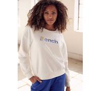 Bench. Loungewear Logo Print Round Neck Sweatshirt White