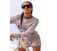 Bench. Loungewear Logo Print Sweatshirt Smoke Pink