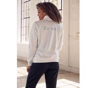 Bench. Loungewear Shiny Back Logo Print Sweat Jacket White