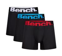 Bench Mens Macron Three Pack Premium Performance Boxer Trunks Black XL