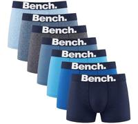 Bench Men’s 7 Pack Assorted Colours Cotton Boxer Briefs, Elastic Logo Waistband Mens Boxers Shorts Gift Set, Designer Cotton Boxers Multicolor XL
