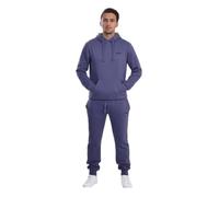 Bench Men’s Tracksuit 2 Piece Set - Fleece Pullover Hoodie & Jogger Sweatpants, Long Sleeve Sweatshirt with Kangaroo Pocket, Slim Fit Cuffed Joggers, Gym Running Activewear Outfit Indigo S