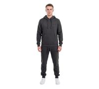 Bench Men’s Tracksuit 2 Piece Set - Fleece Pullover Hoodie & Jogger Sweatpants, Long Sleeve Sweatshirt with Kangaroo Pocket, Slim Fit Cuffed Joggers, Gym Running Activewear Outfit Dark Grey L