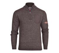 Bench Mens 1/4 Zip Jumper Fleece Lined Warm Winter Pullover Funnel Neck Premium Quarter Zip Sweater Knitwear Charcoal S