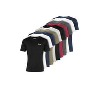 Bench Men's 10 Pack Cotton 'Isaac' T-Shirts in Grey | Size: Large Bench Grey L