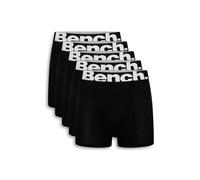 Bench Mens 5 Pack Black Boxer Mens Boxers Multipack, Elastic Logo Waistband, Cotton Underwear for Men, Designer Boxer Shorts & Mens Trunks Gift Set Black L