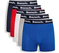 Bench Men's Acura Boxer Shorts, Assorted Colours, Elasticated Logo Waistband, 5 Pack, Cotton Blend, Comfortable Men's Underwear, Medium