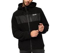 (M, Black) Bench Mens Blaine Full Zip Hooded Outdoor Warm Winter Fleece Jacket Coat