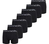 Bench Mens Classic Fit Soft Cotton Boxer Shorts, 7 Pack, M, Black