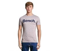 Bench Mens Cotton T-Shirt Short Sleeve Crew Neck Designer Logo Tee Casual Top Grey Marl S