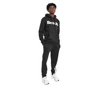 Bench Men's Everyday Mallet Fleece Tracksuit Set, Black, Pull Over Hoodie and Tracksuit Bottom Co-Ord, 2 Piece, Ribbed Cuffs and Pocket Detail, Everyday Casual Activewear, XX Large