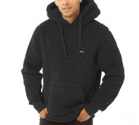 Bench Mens Jerry Borg Pullover Teddy Bear Fleece Hoodie - Black - L