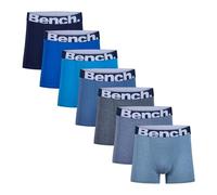 Bench Men's Keating Boxer Shorts Multipack, 7 Pack, Blue/Grey Mix | Small