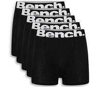 Bench Men's Macro Boxer Shorts Multipack, Black, Elasticated Logo Waistband, 5 Pack, Premium Cotton Blend, Comfortable Men's Underwear, Large