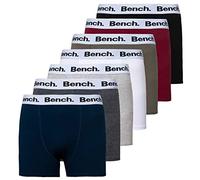 Bench Men's Marcos Boxer Short Multipack, Assorted Colours, Elasticated Logo Waistband, 7 Pack, Premium Cotton Blend, Comfortable Men's Underwear, X Large