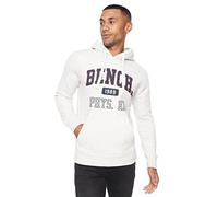 Bench Mens Original Hoodie Fleece Pullover Hooded Casual Sweatshirt Jumper Top Ecru Marl - Hulton XXL