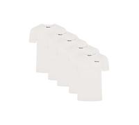 Bench Men's Philson Everyday T-Shirt Multipack, White, 100% Cotton, 5 Pack, Classic Fit Short Sleeve Tee, X Large