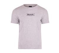 Bench Mens Plain T-Shirt Crew Neck Short Sleeve Regular Fit Tee Basic Designer Sustainable Organic Cotton Top Light Grey XXL