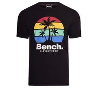 Bench Mens Plain T-Shirt Crew Neck Short Sleeve Regular Fit Tee Basic Designer Sustainable Organic Cotton Top Madera Black XL