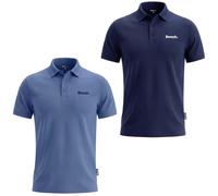 Bench Men's Polo Shirt 2-Pack - Premium Pique Short Sleeve Casual Shirt Bundle - Navy & Blue - Three Button Placket, Embroidered Logo, Smart Regular Fit - 100% Cotton