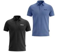 Bench Men's Polo Shirt (Pack of 2) - Premium Pique Regular Fit Black/Blue