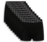 Bench Men's Putton Boxer Shorts Multipack, 10 Pack, Black | Small