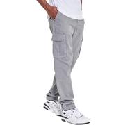 Bench Mens Sergei Multi Pocket Cotton Cargo Pants - Steel Grey - 38R