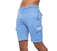 Bench Mens Shorts Fleece Drawstring Jogging Shorts Knee Length Sweatpants Gym Casual Half Pants with Pockets Denim Blue - Claxton L