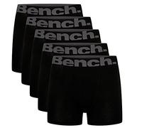 Bench Men's Sutteer Boxer Short Multipack, Black, Elasticated Logo Waistband, 5 Pack, Super Soft, Premium Cotton Blend, Comfortable Men's Underwear, Small
