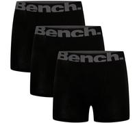 Bench Men's Sutton Boxer Shorts Multipack, 3 Pack, Black | Medium