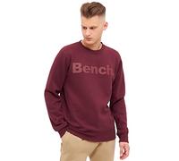 Bench Mens Sweatshirt Crew Neck Jumper Pullover Sweater Long Sleeve Fleece Casual Top Burgundy - Lalond S