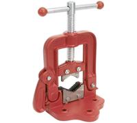 Bench Mounting Pipe Vice - Hinged Design - 10mm to 85mm - Cast Frame & Base