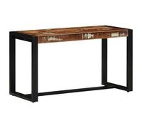 Bench Multicoloured 80 x 35 x 45 cm Solid Wood Reclaimed Wood with Metal Legs Sturdy Hallway Bench Seat for Hallway Hallway Living Room Entrance Area