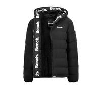 Bench Original Mens Heavy Weight Fleece Lined Padded Ultra Warm Winter Black Hooded Coat Jacket Zip Pockets Inside Zip Pocket S M L XL XXL Black L