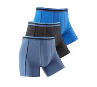 Bench Pack of 3 Long Boxers Black/blue/navy