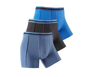 Bench Pack of 3 Long Boxers Black/blue/navy