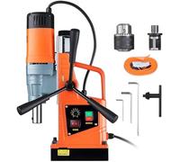 Bench Pillar Drill, Magnetic Drill 1550W 2" Boring Diameter 13000N 500 RPM Portable Electric Mag Drill Press W/Variable Speed Drilling Machine