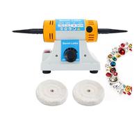 Bench Polisher with Adjustable Speed, 320W Jade Grinding Polishing Machine, Jewelry Buffer Polisher, Bench Mounting Design, Ideal for Jewelry, Wood, Amber, Metal, Jade