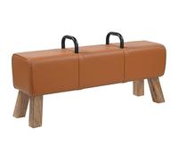 Bench Real Buff Leather Entryway Indoor Seating Modern Furniture Home vidaXL