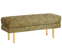 Beliani Velvet Bench Olive Green ROSEVILLE, Green